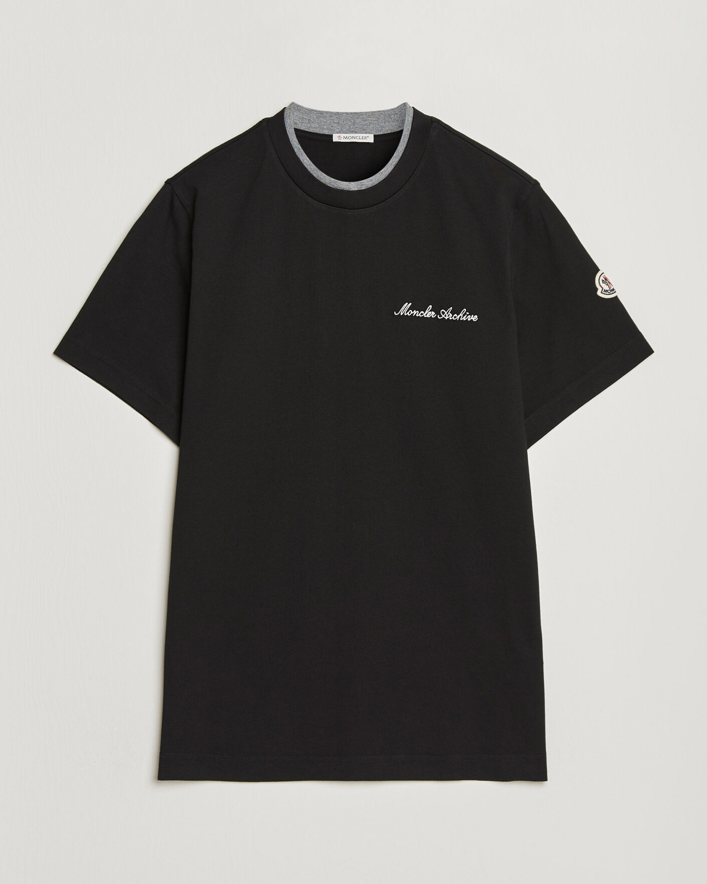 Herre | T-Shirts | Moncler | Signature Logo T-Shirt Black