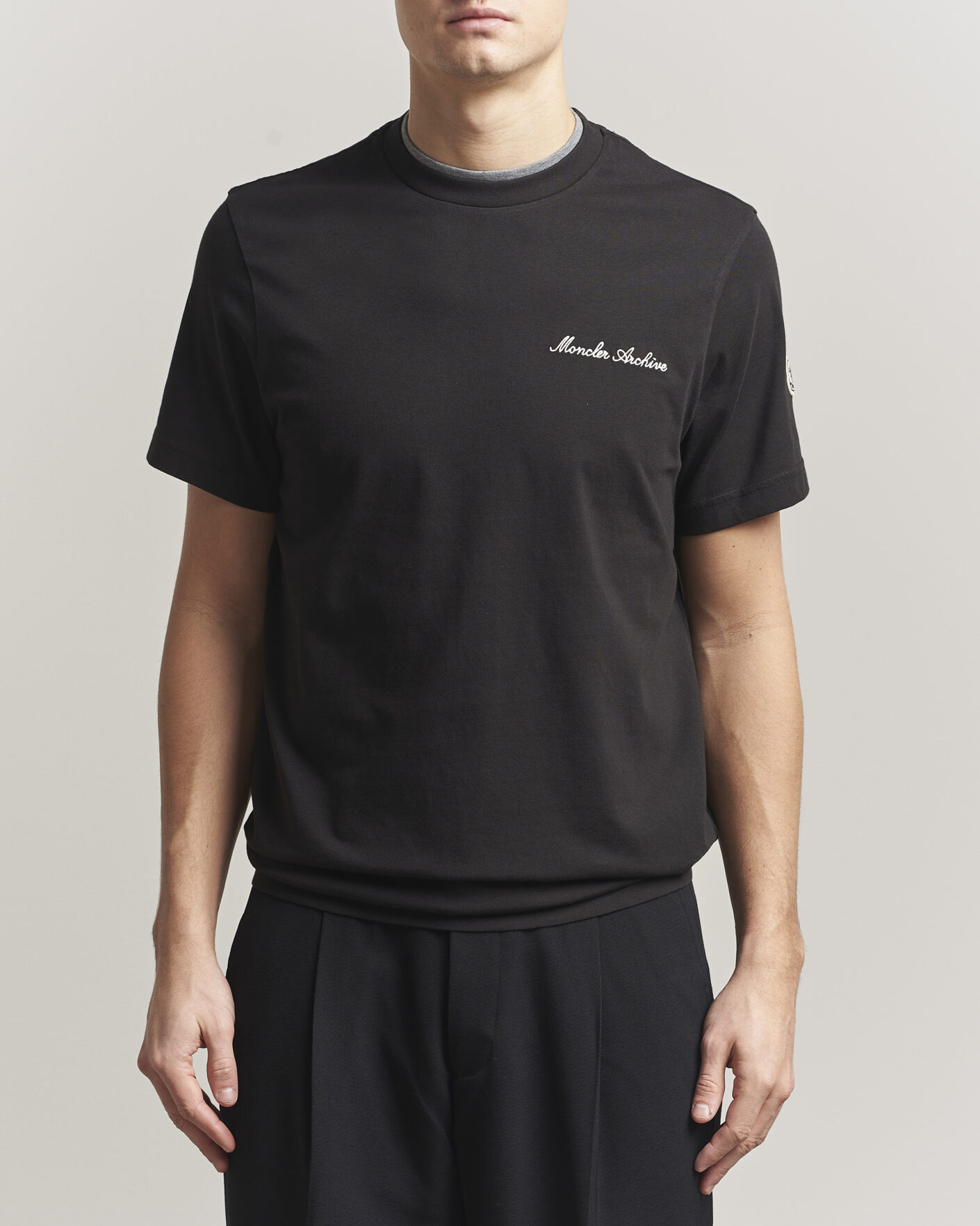 Herre | T-Shirts | Moncler | Signature Logo T-Shirt Black