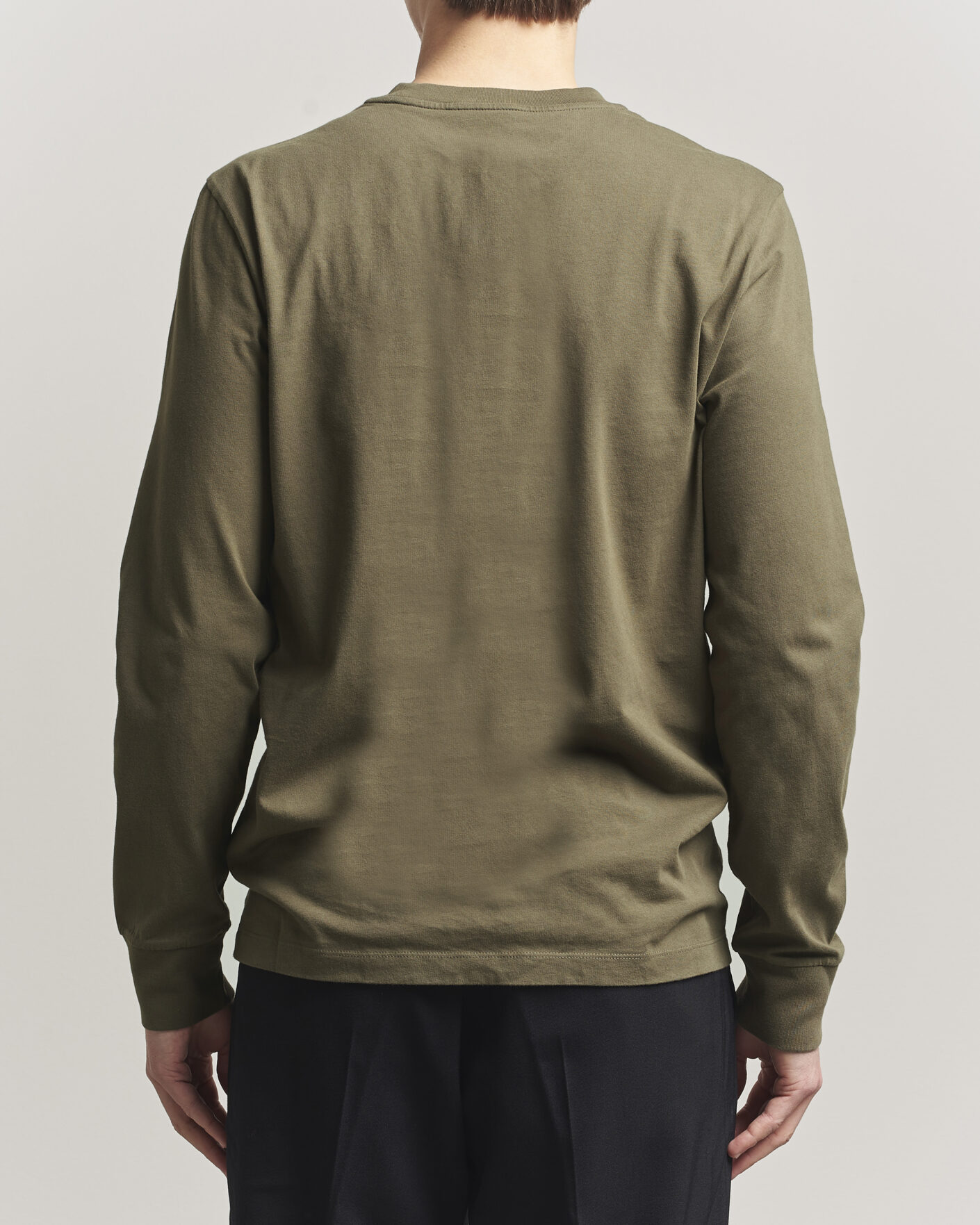 Herre | T-Shirts | Moncler | Lettering Logo Long Sleeve T-Shirt Desert