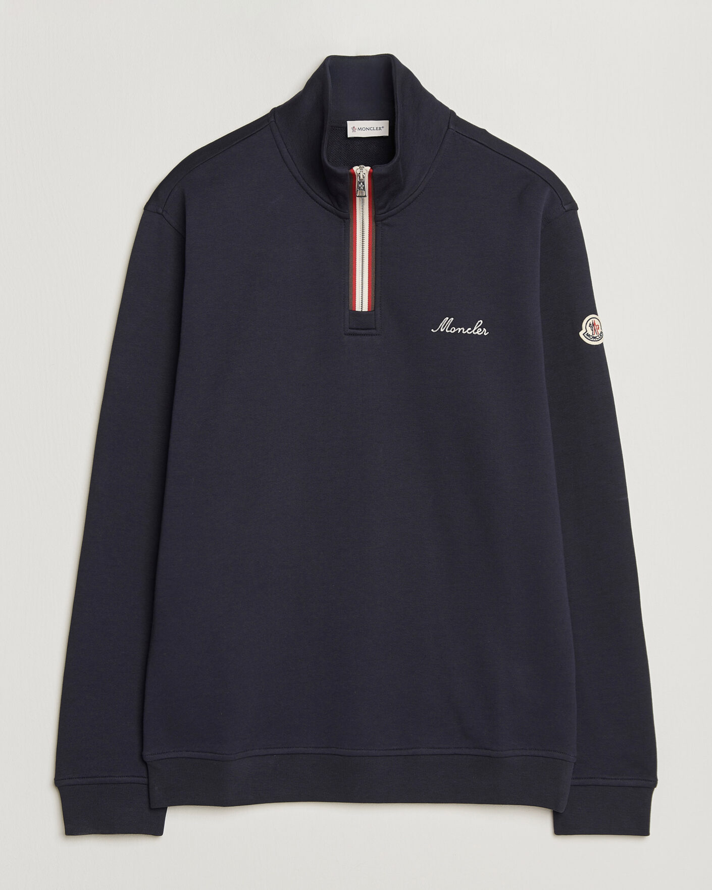 Herre | Trøjer | Moncler | Signature Logo Half Zip Navy
