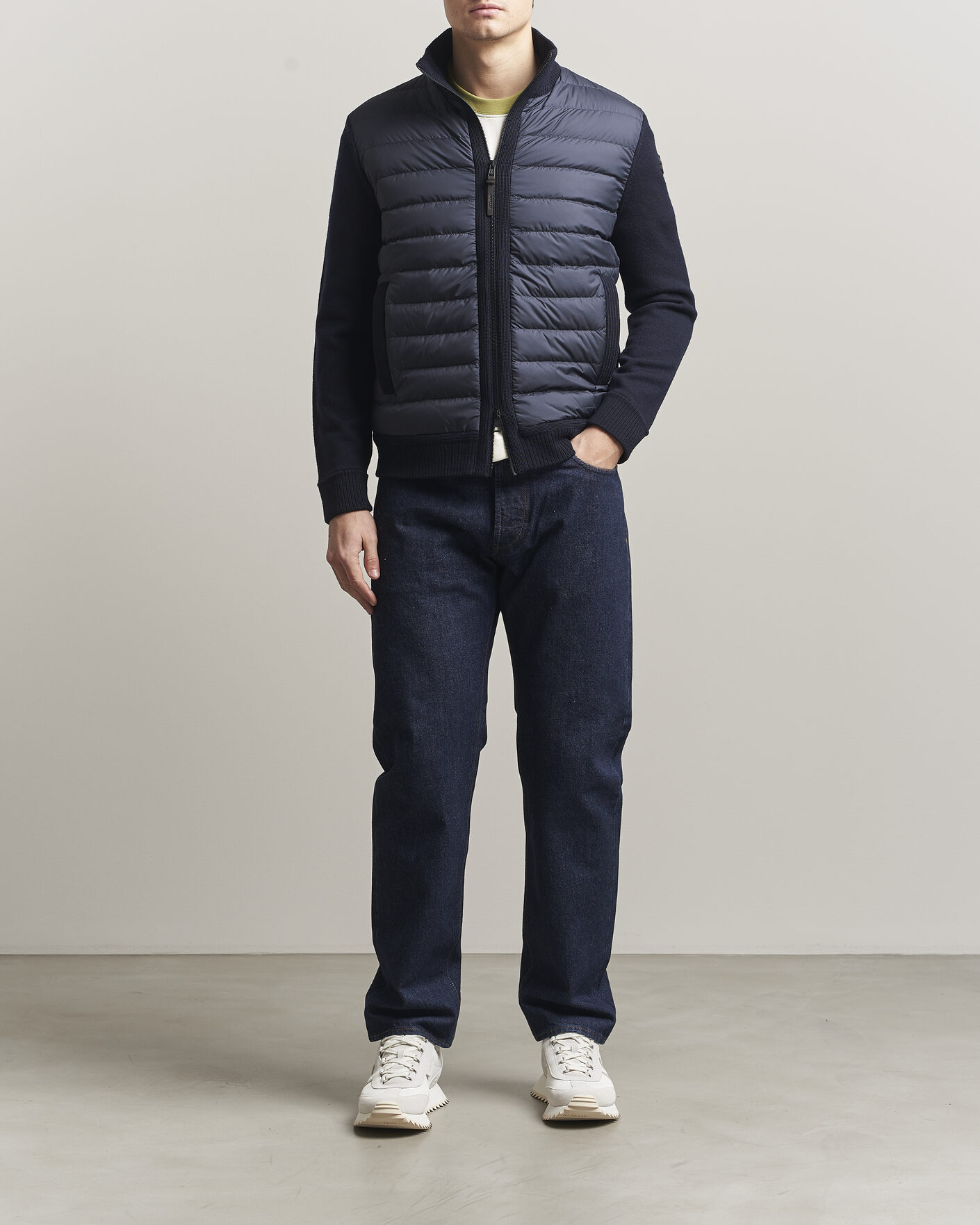 Herre | Jakker | Moncler | Luxury Hybrid Zip Cardigan Navy