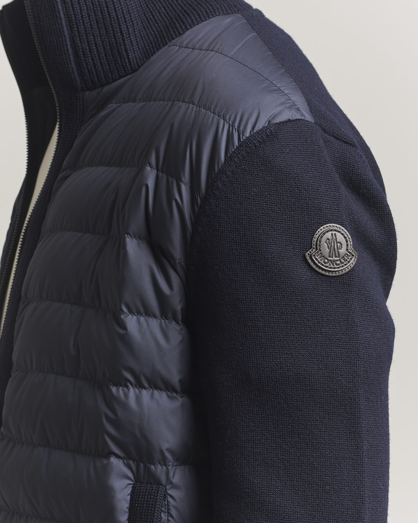 Herre | Jakker | Moncler | Luxury Hybrid Zip Cardigan Navy