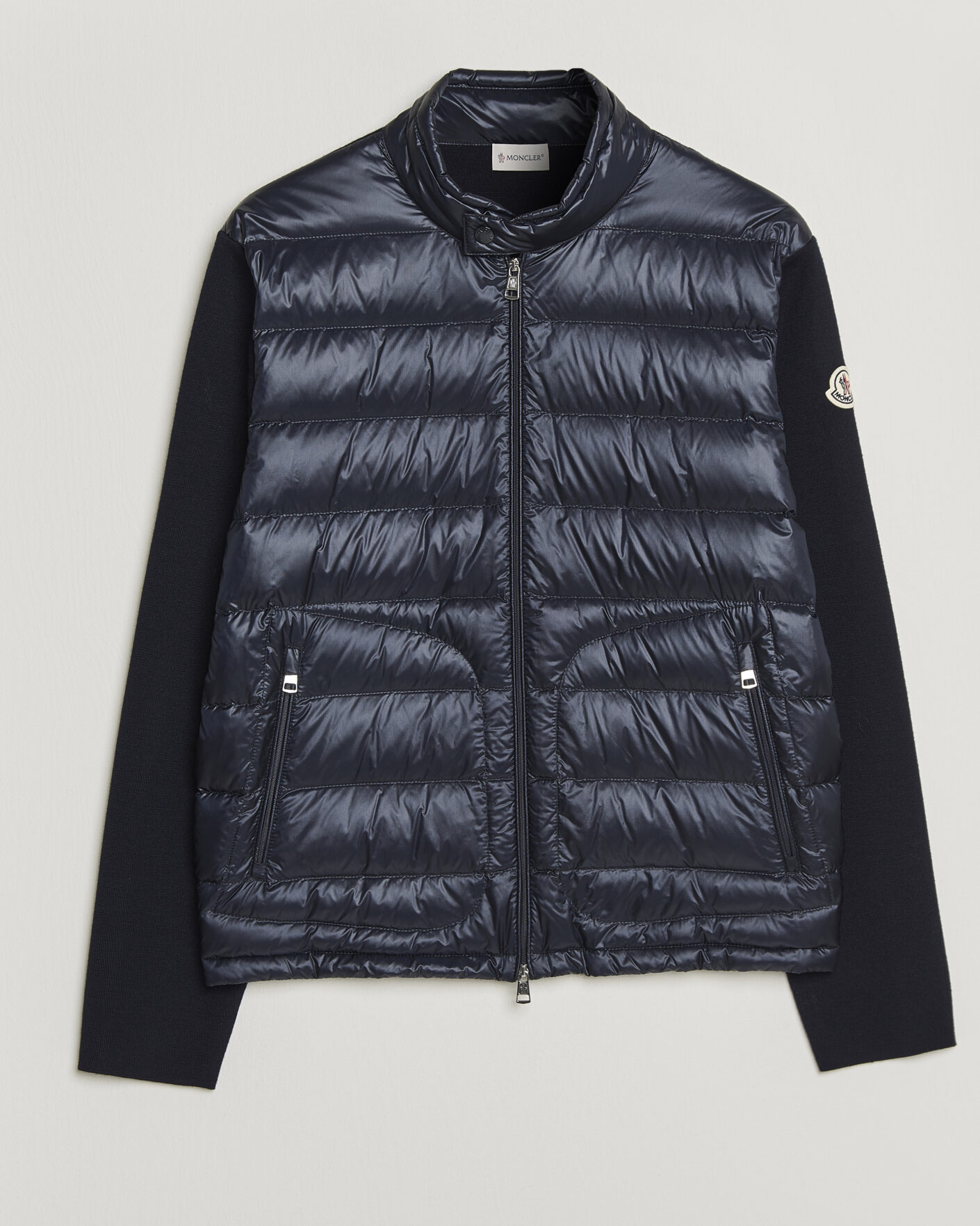 Herre | Jakker | Moncler | Hybrid Laque Zip Cardigan Navy