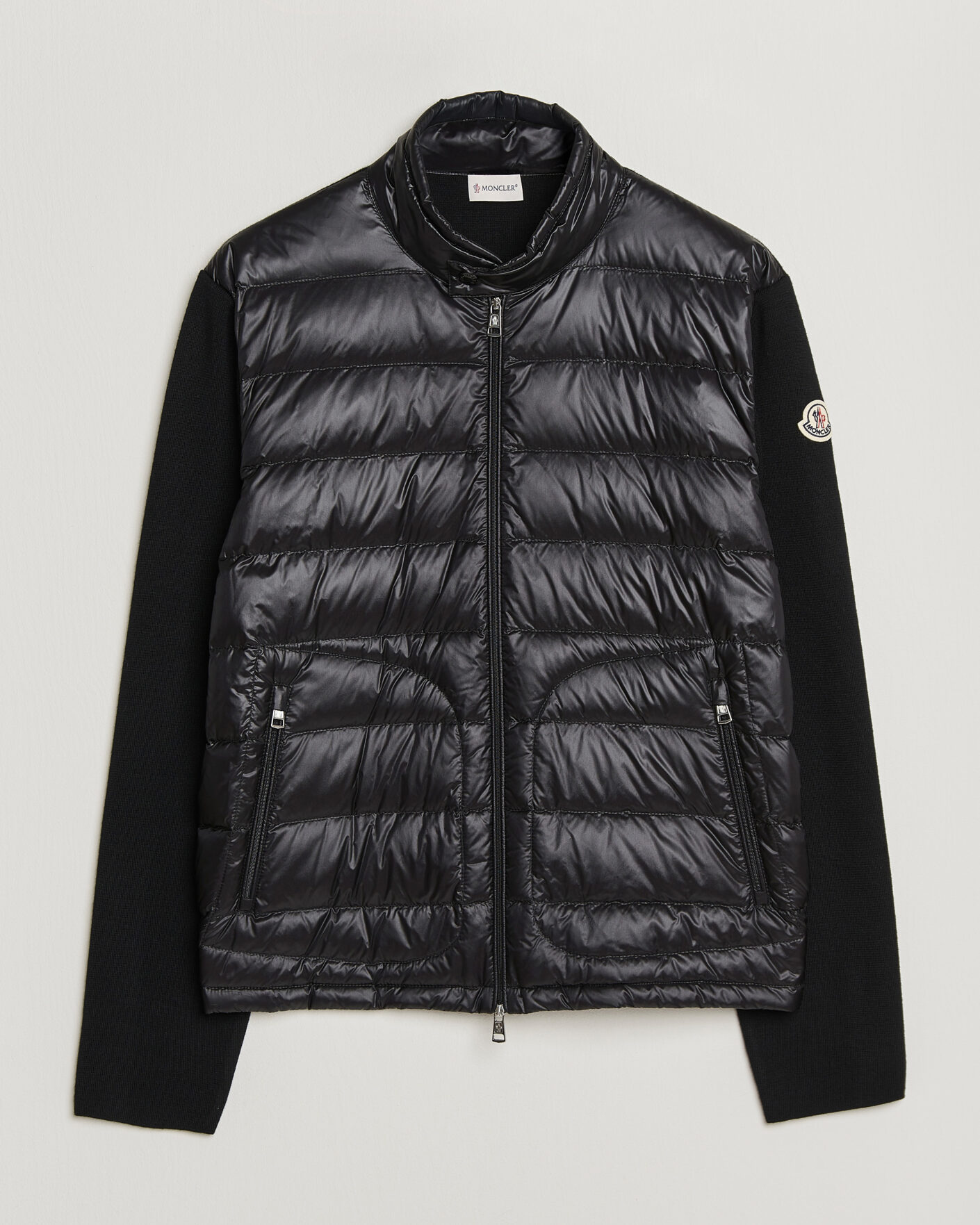 Herre | Jakker | Moncler | Hybrid Laque Zip Cardigan Black