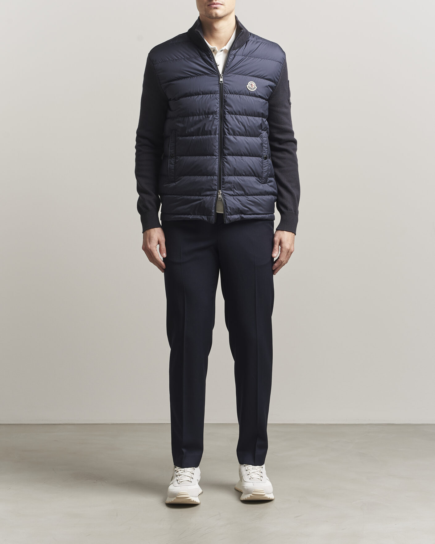 Herre | Jakker | Moncler | Hybrid Zip Cardigan Navy