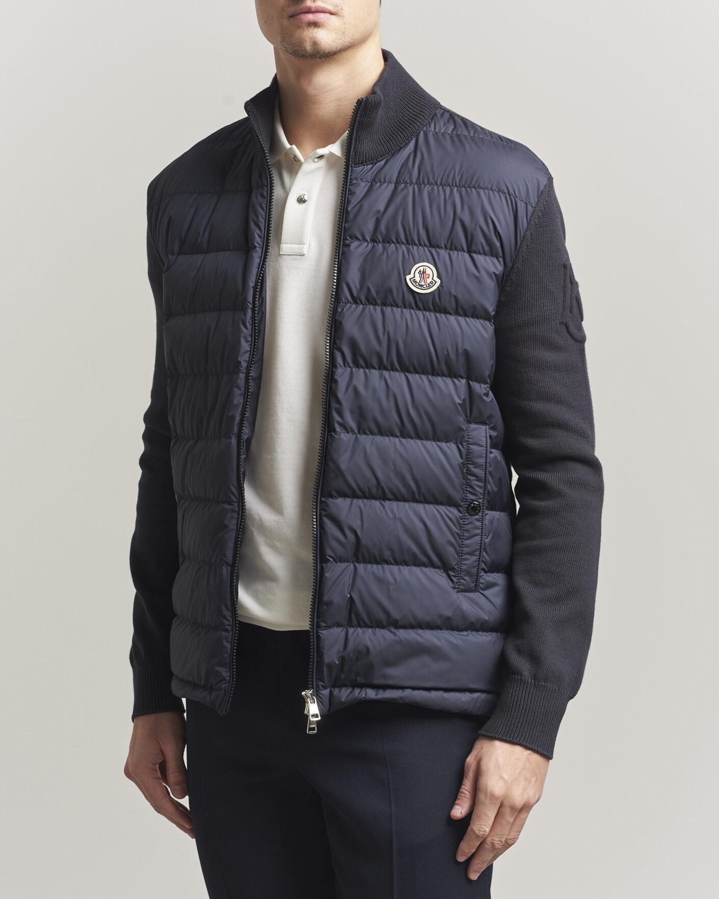 Herre | Jakker | Moncler | Hybrid Zip Cardigan Navy