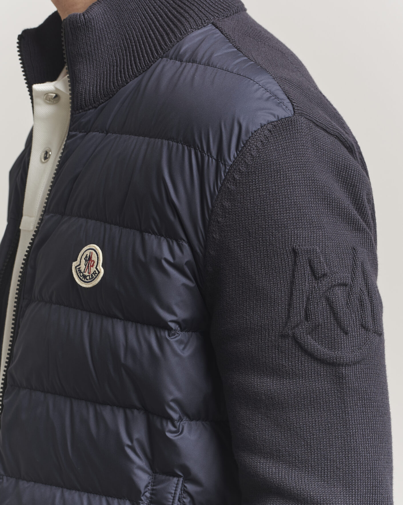 Herre | Jakker | Moncler | Hybrid Zip Cardigan Navy
