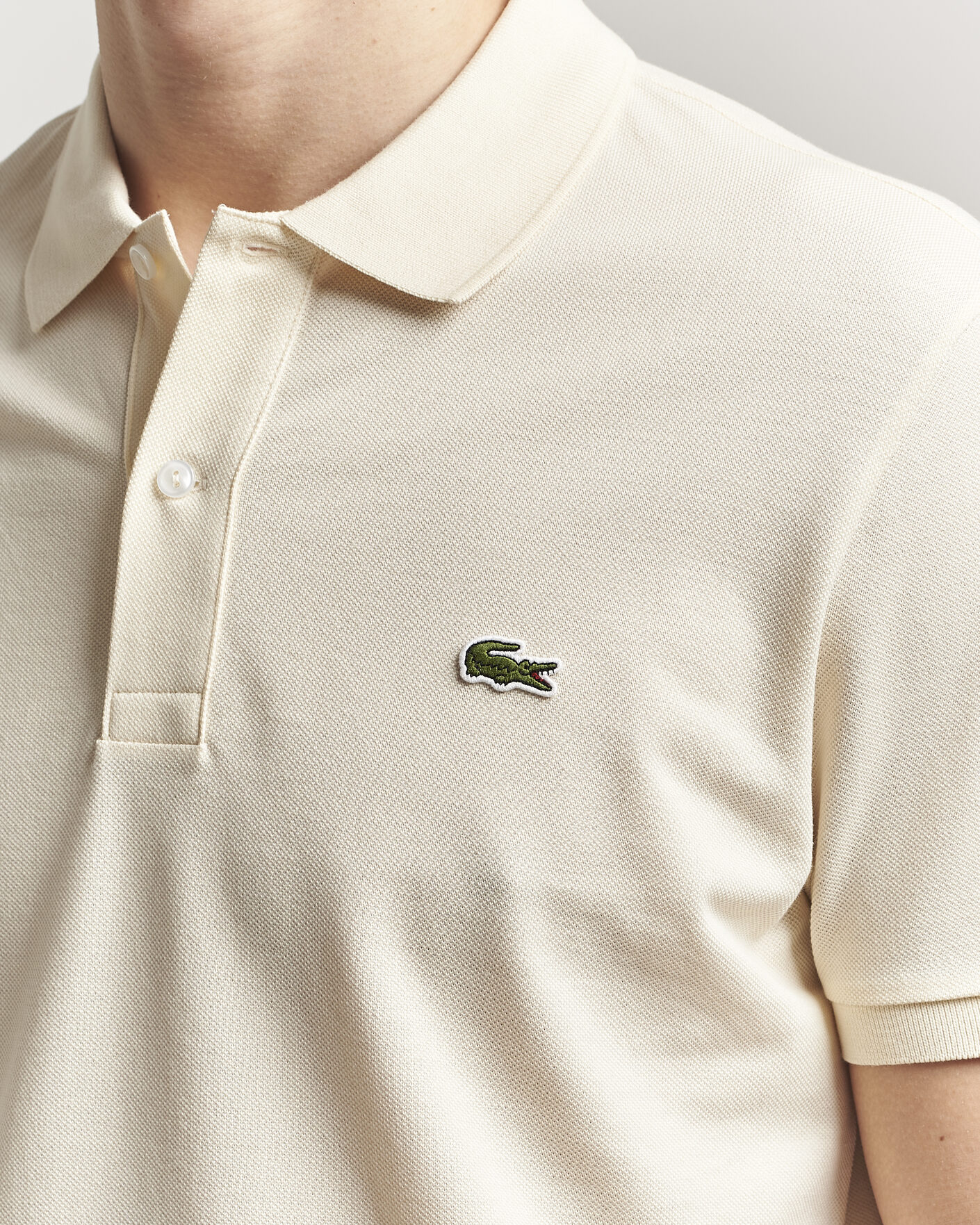 Herre | Polotrøjer | Lacoste | Slim Fit Polo Piké Naturel Clair