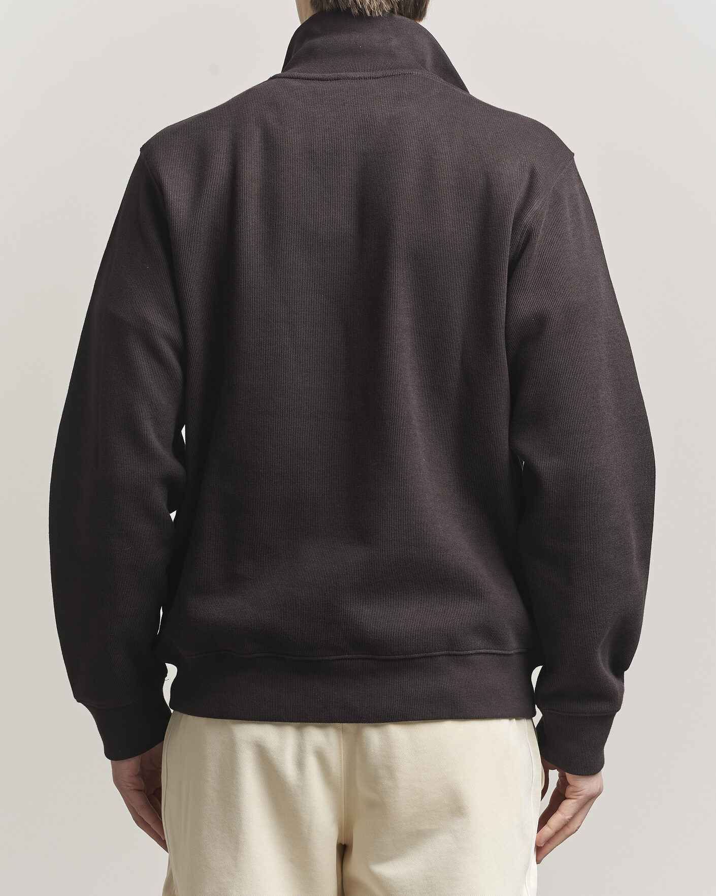 Herre | Trøjer | Lacoste | Rib Interlock Half Zip Buffle Brown