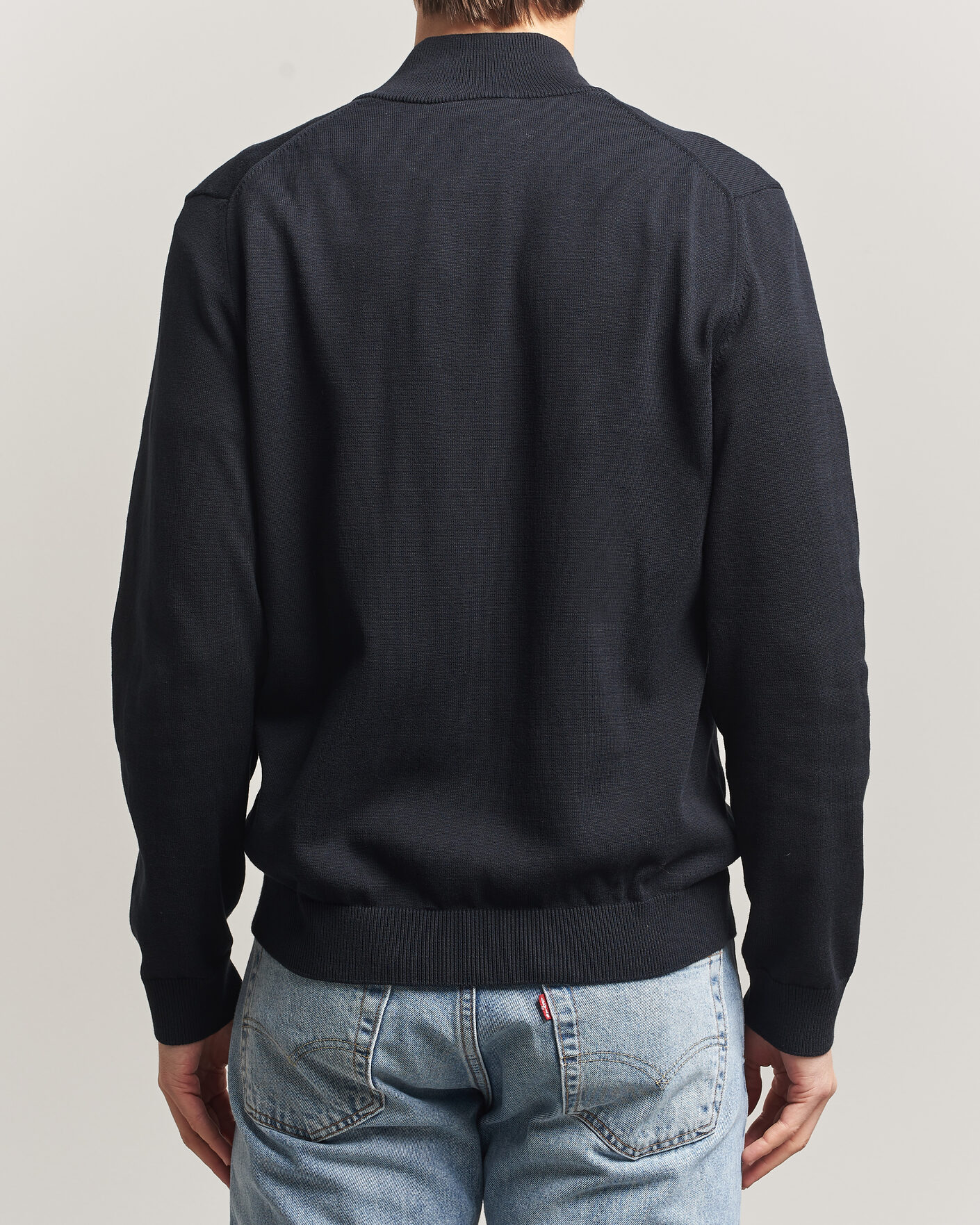 Herre | Trøjer | Lacoste | Cotton Knitted Full Zip Black