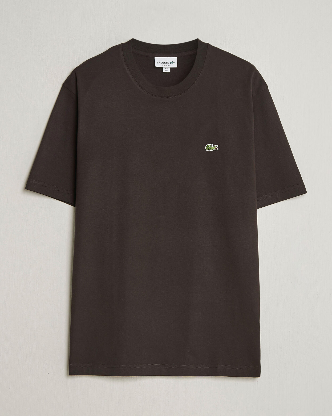 Herre | T-Shirts | Lacoste | Crew Neck T-Shirt Buffle Brown