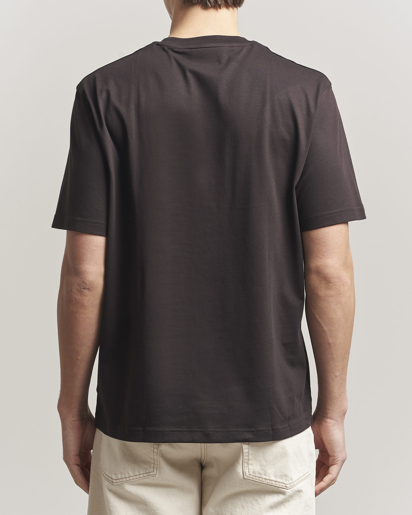 Herre | T-Shirts | Lacoste | Crew Neck T-Shirt Buffle Brown