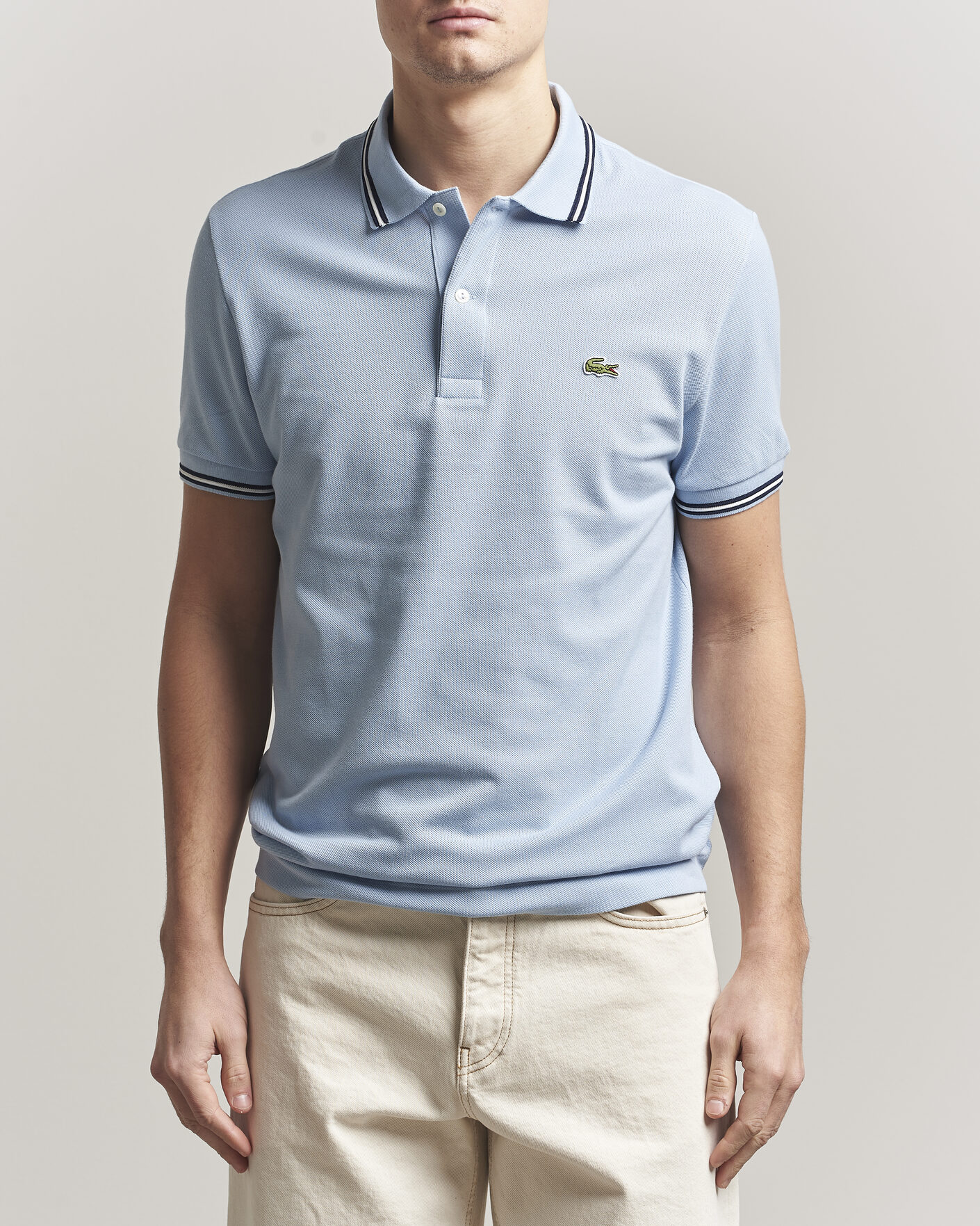 Herre | Polotrøjer | Lacoste | Original Tipped Polo Piké Chambray