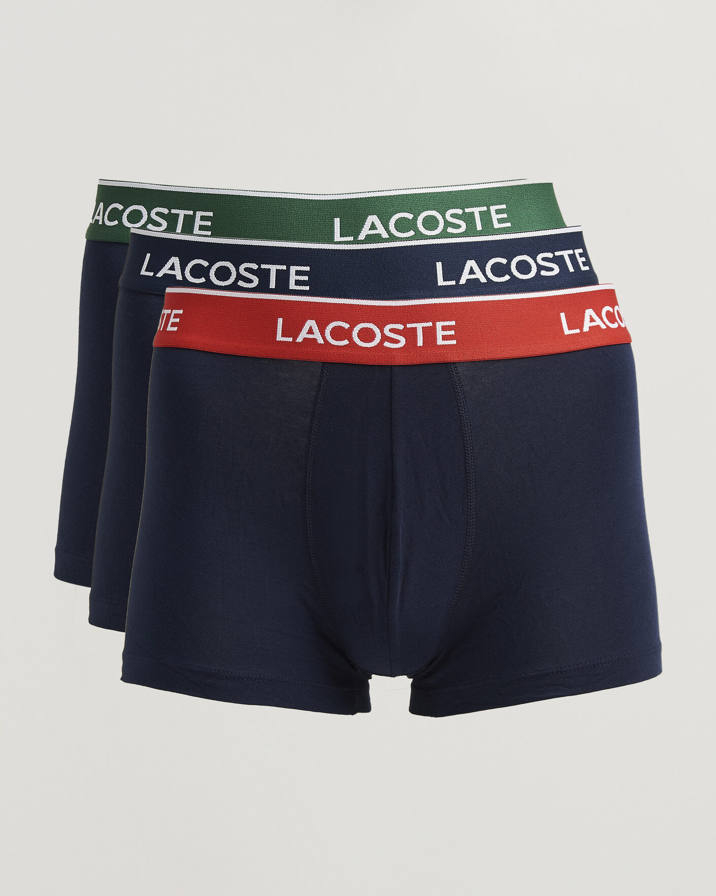 Herre | Undertøj | Lacoste | 3-Pack Stretch Cotton Trunks Navy Blue