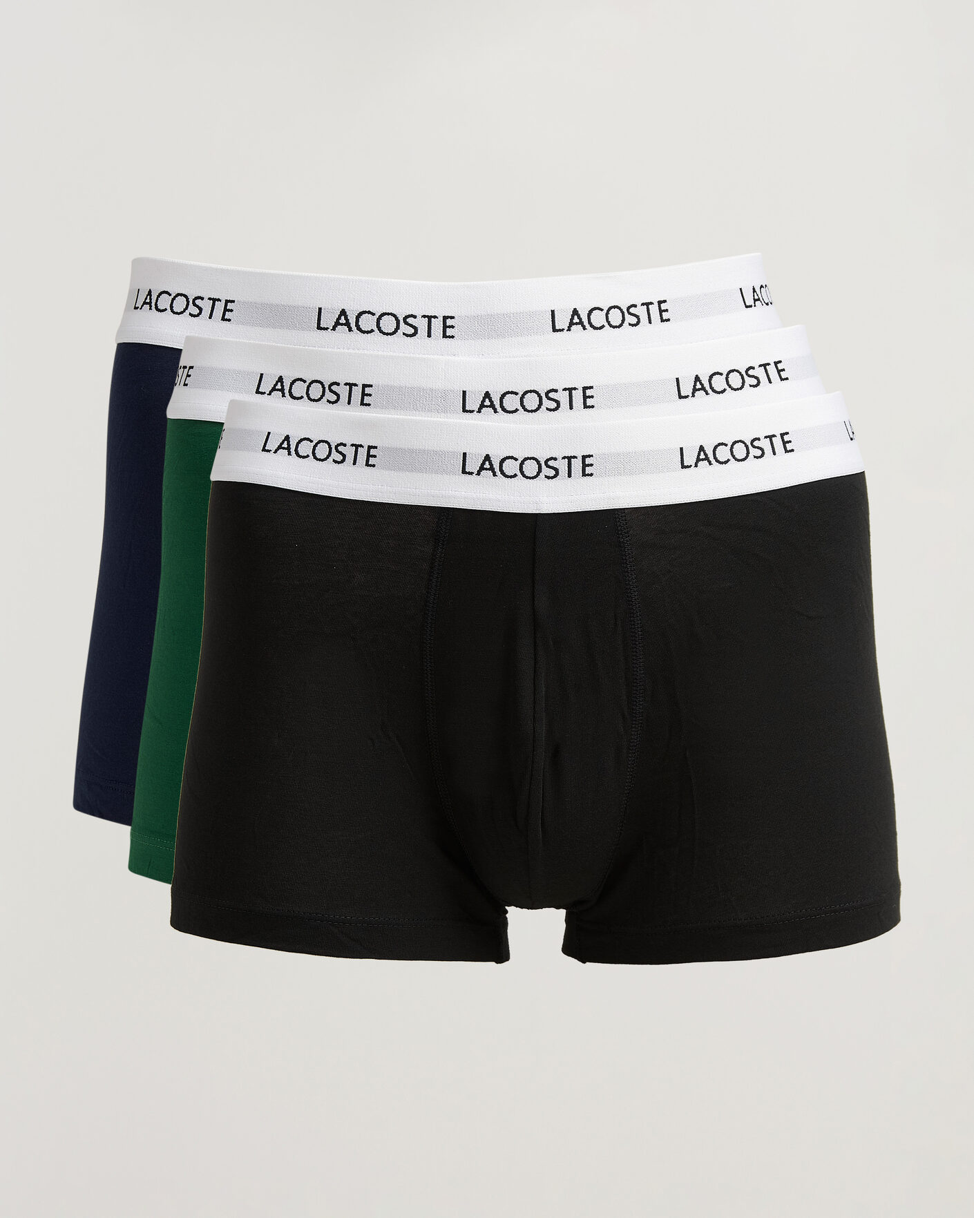 Herre | Undertøj | Lacoste | 3-Pack Stretch Cotton Trunks Black/Green/Blue