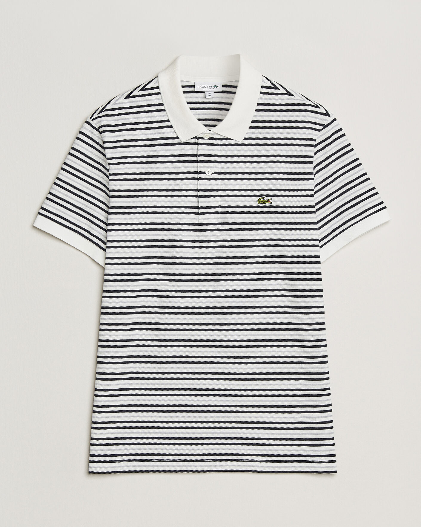 Herre | Polotrøjer | Lacoste | Original Striped Polo Piké Blackbird/Flour