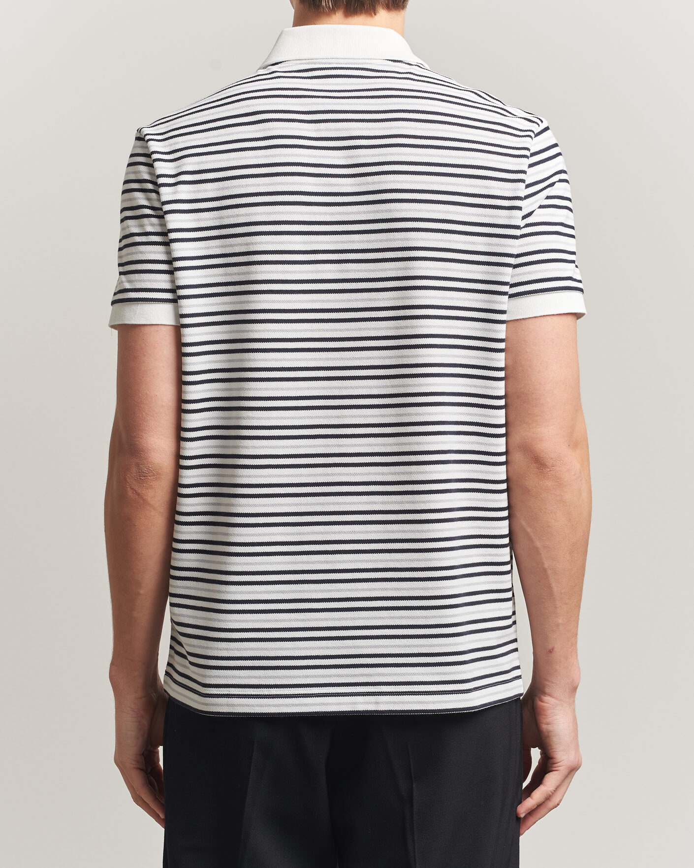 Herre | Polotrøjer | Lacoste | Original Striped Polo Piké Blackbird/Flour