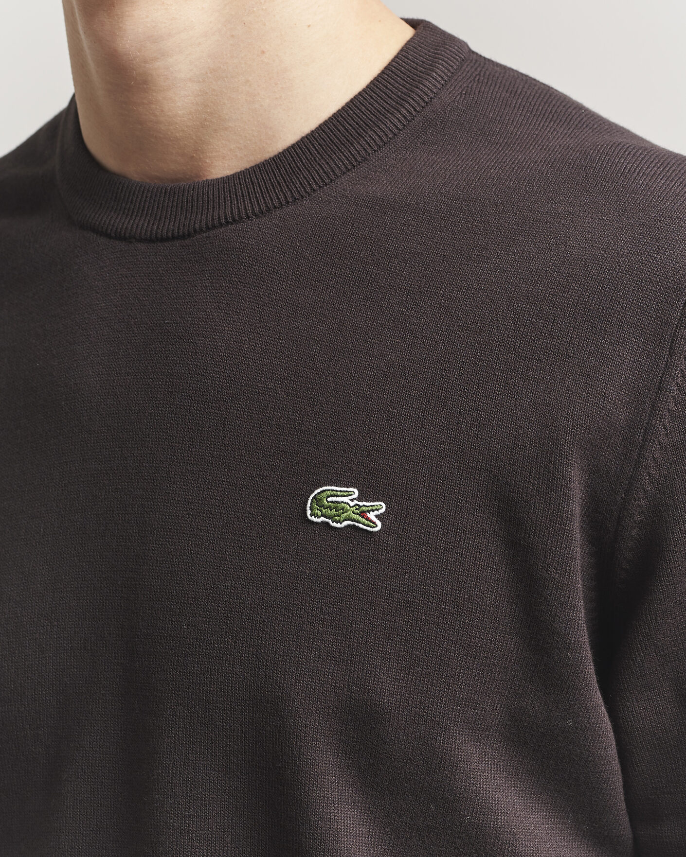 Herre | Trøjer | Lacoste | Cotton Knitted Sweater Buffalo Brown