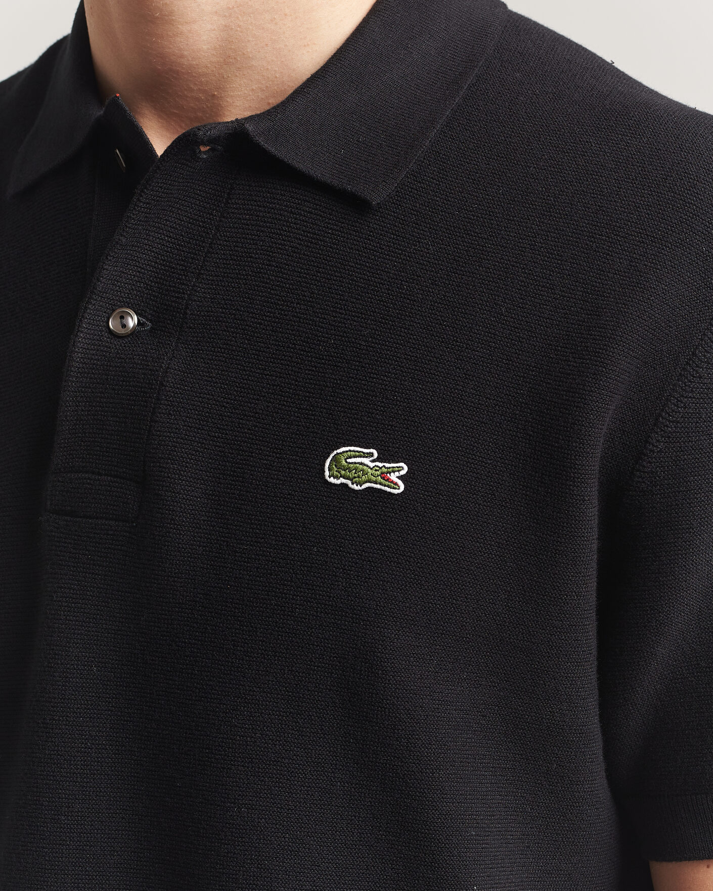 Herre | Polotrøjer | Lacoste | Cotton Knitted Polo Black