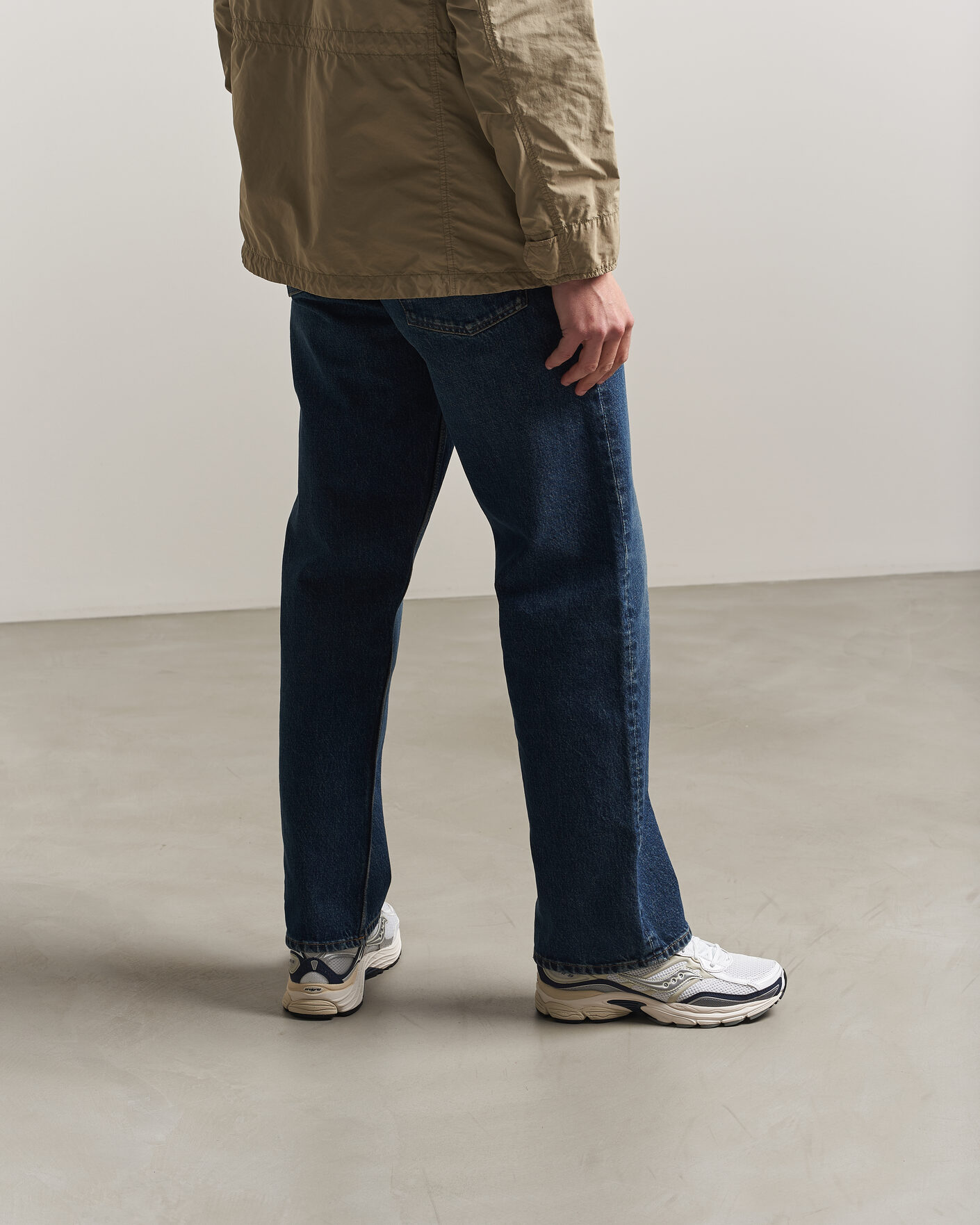 Herre | Sneakers | Saucony | Progrid Omni 9 Running Sneaker White/Navy
