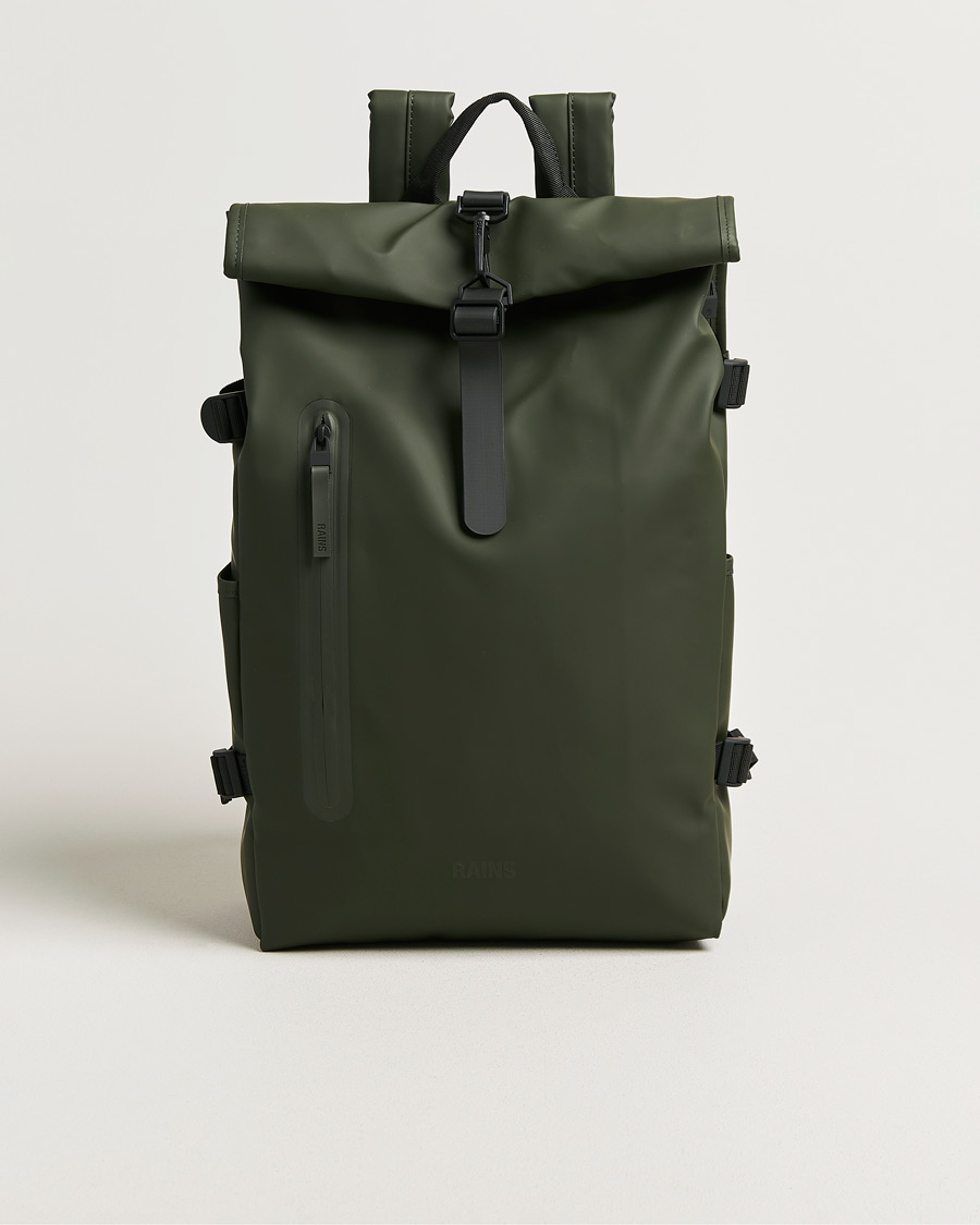 Herre | Tasker | RAINS | Rolltop Large Rucksack Green