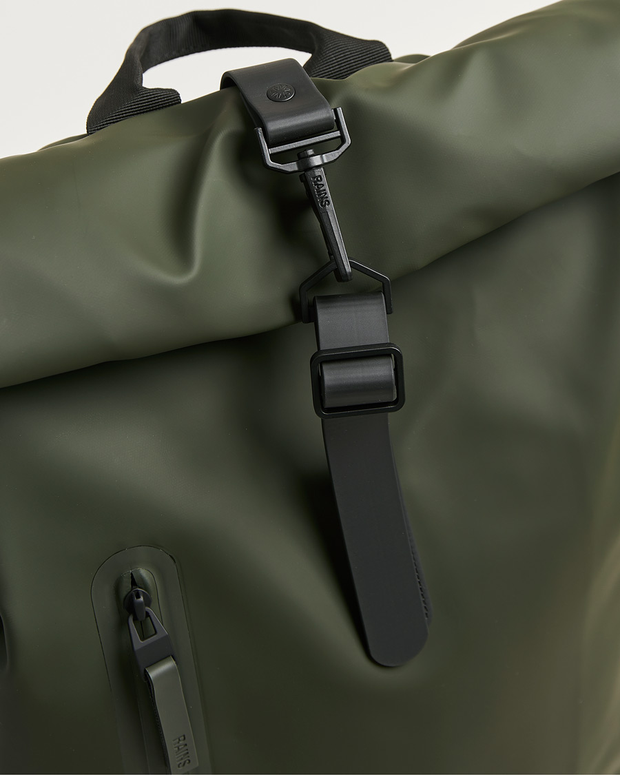 Herre | Tasker | RAINS | Rolltop Large Rucksack Green