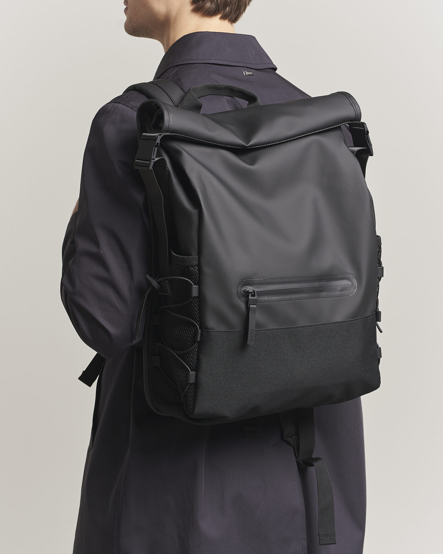 Herre | Tasker | RAINS | Trail Mountaineer Rolltop Backpack Black
