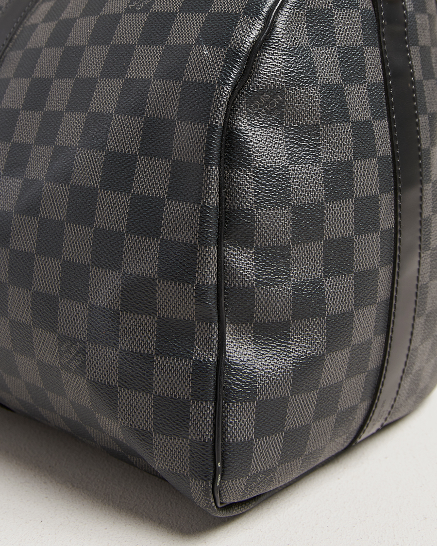 Herre | Pre-Owned & Vintage Bags | Louis Vuitton Pre-Owned | Keepall Bandouliére 45 Damier Graphite