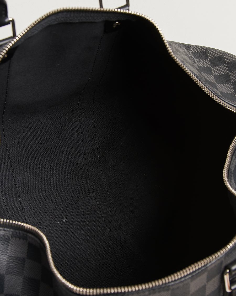 Herre | Pre-Owned & Vintage Bags | Louis Vuitton Pre-Owned | Keepall Bandouliére 45 Damier Graphite