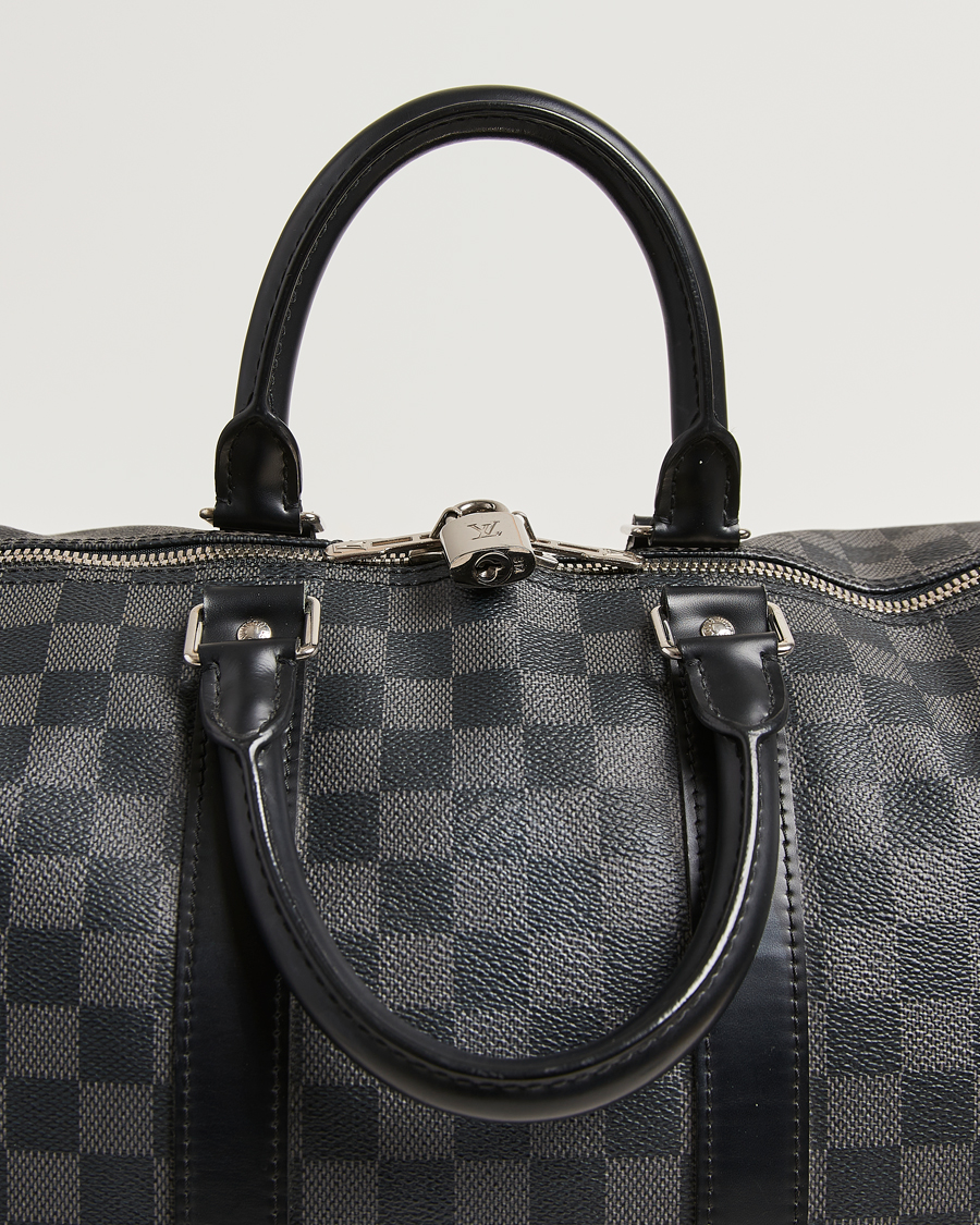 Herre | Pre-Owned & Vintage Bags | Louis Vuitton Pre-Owned | Keepall Bandouliére 45 Damier Graphite