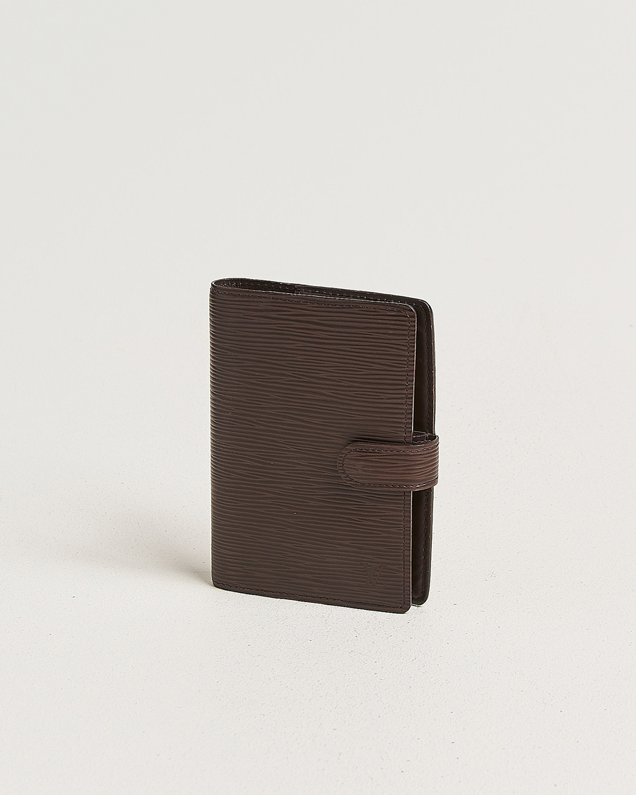 Herre | Pre-Owned & Vintage Bags | Louis Vuitton Pre-Owned | Small Ring Agenda Cover Epi Leather Brown