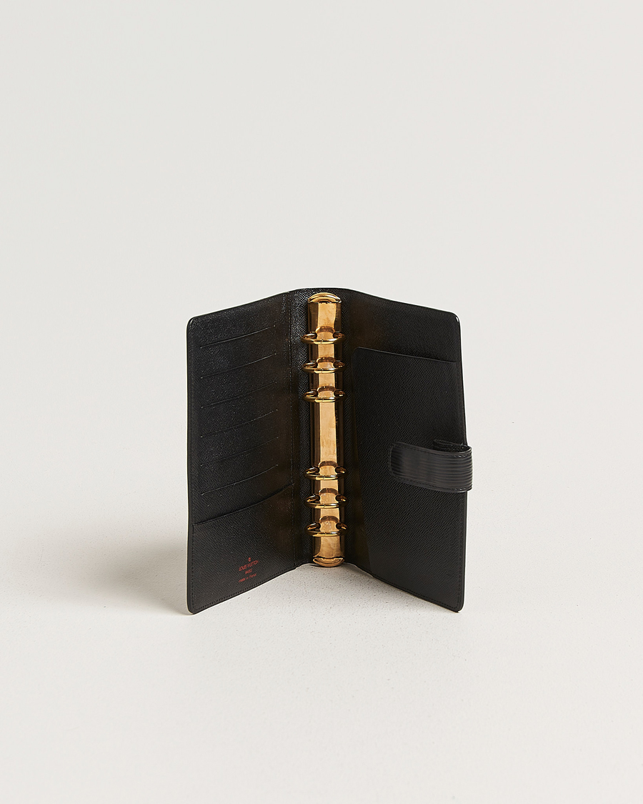 Herre | Pre-Owned & Vintage Bags | Louis Vuitton Pre-Owned | Medium Ring Agenda Cover Epi Leather Black