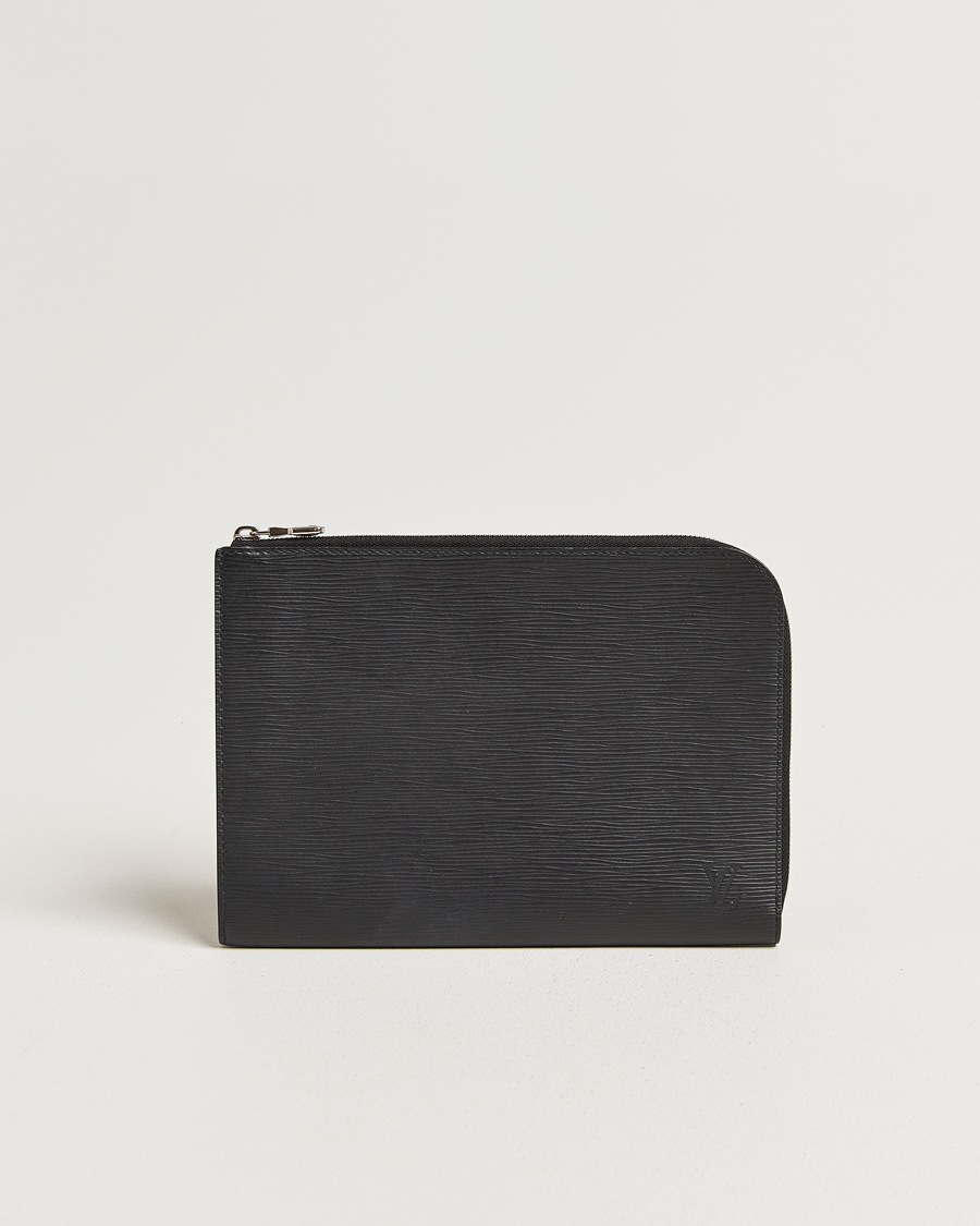 Herre | Pre-Owned & Vintage Bags | Louis Vuitton Pre-Owned | Porte Documents Epi Leather Black