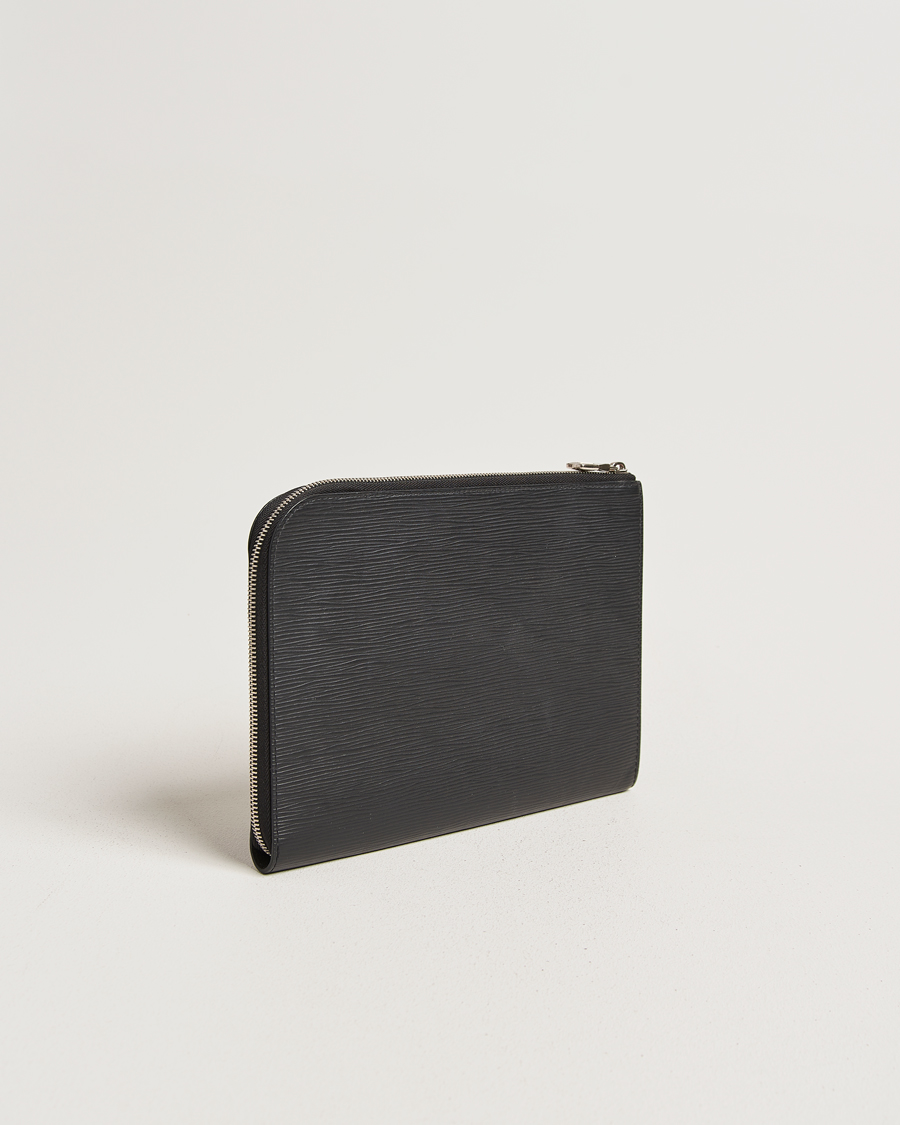 Herre | Pre-Owned & Vintage Bags | Louis Vuitton Pre-Owned | Porte Documents Epi Leather Black