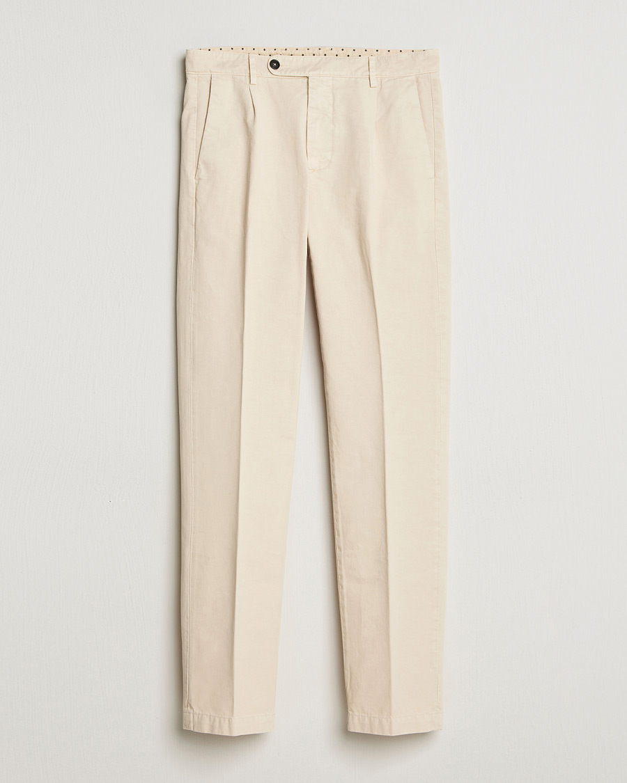 Herre | Bukser | Massimo Alba | Ionio Cotton Trousers Light Beige