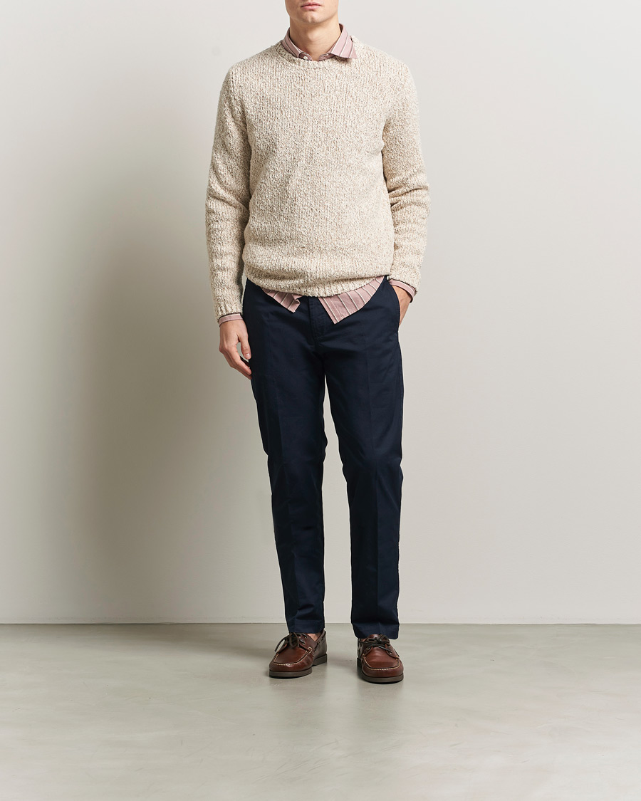 Herre | Bukser | Massimo Alba | Winch Cotton Gabardine Trousers Navy