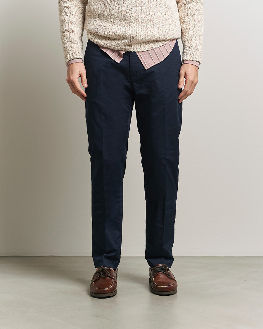 Herre | Bukser | Massimo Alba | Winch Cotton Gabardine Trousers Navy