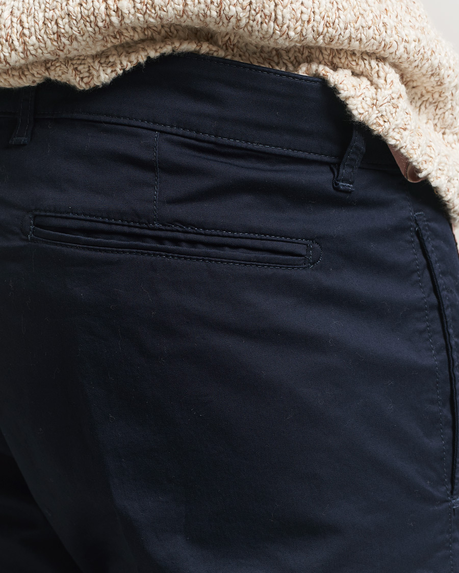 Herre | Bukser | Massimo Alba | Winch Cotton Gabardine Trousers Navy