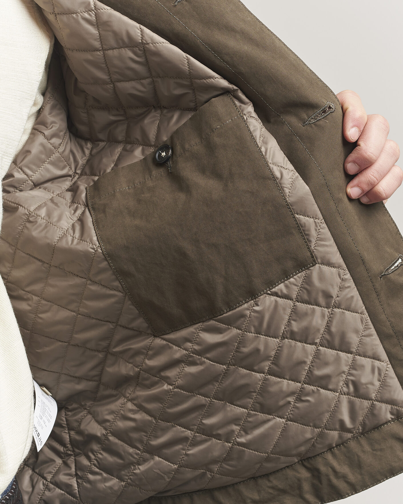 Herre | Jakker | Massimo Alba | Lined Cotton Bomber Jacket Hunter