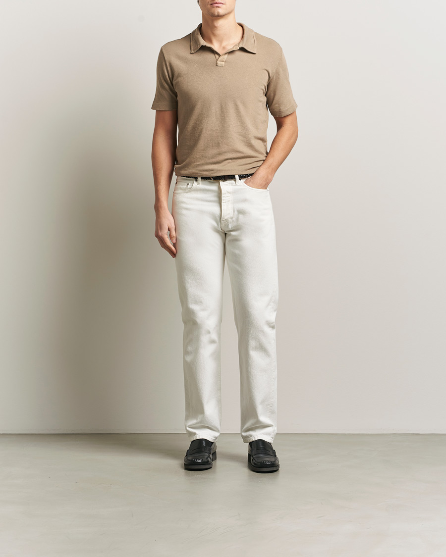 Herre | Polotrøjer | Massimo Alba | Aruba Cotton/Linen Polo Camel