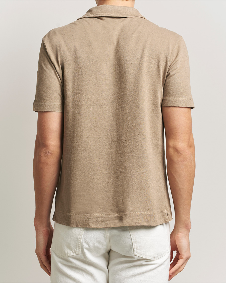 Herre | Polotrøjer | Massimo Alba | Aruba Cotton/Linen Polo Camel