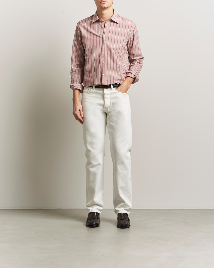 Herre | Skjorter | Massimo Alba | Genova Striped Shirt Old Rose