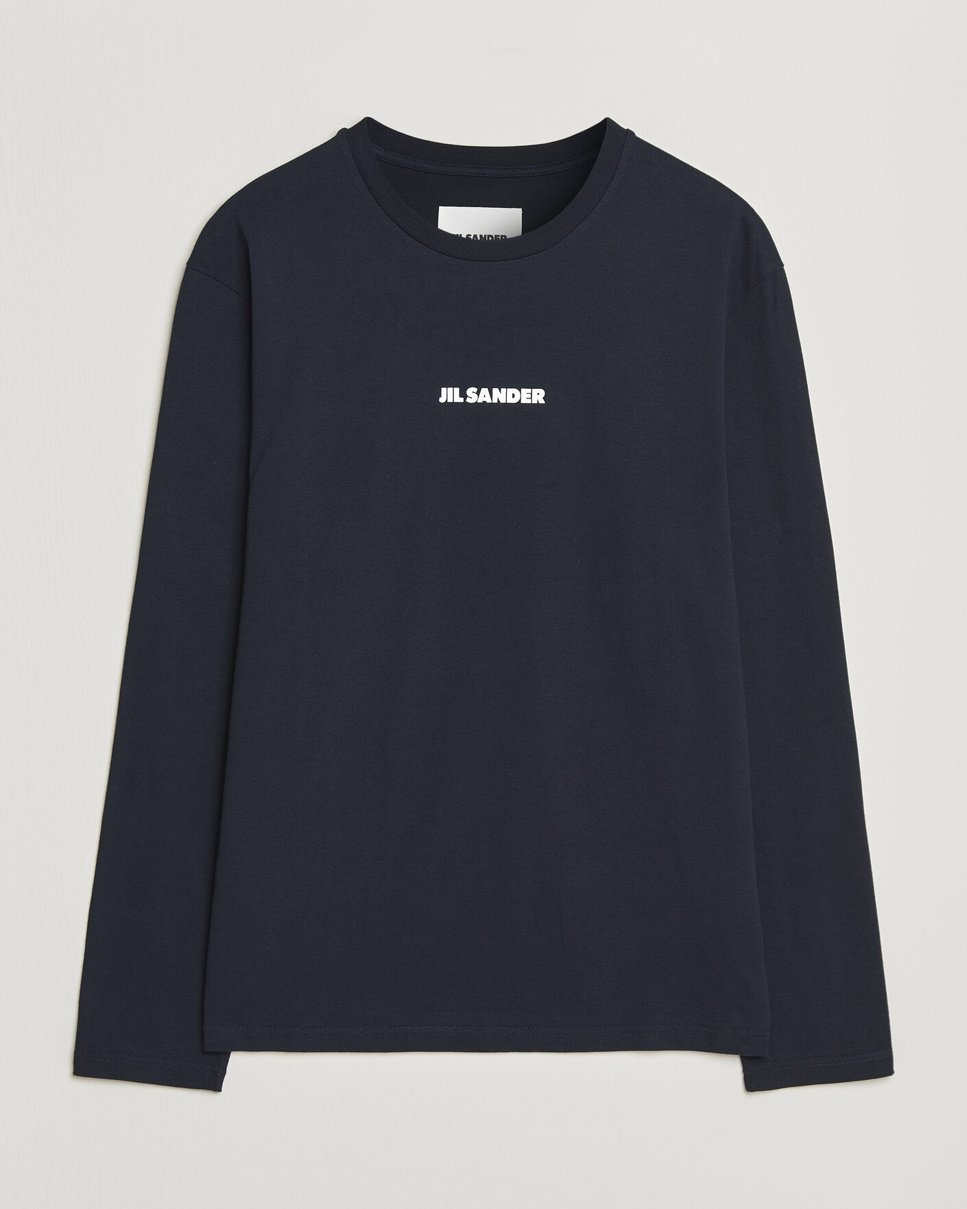 Herre | T-Shirts | Jil Sander | Long Sleeve Logo T-Shirt Navy