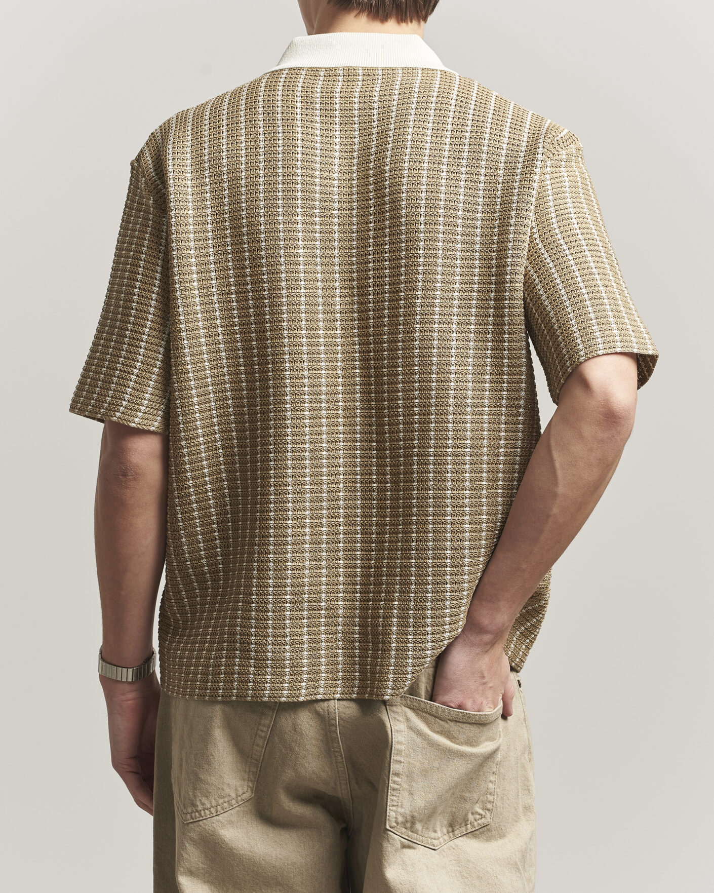 Herre | Polotrøjer | Jil Sander | Net Stitch Knitted Polo Tobacco