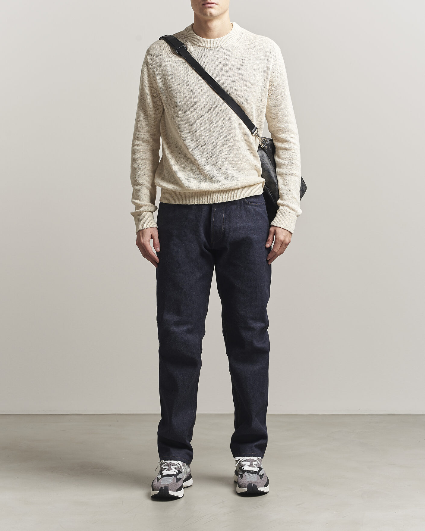 Herre | Trøjer | Jil Sander | Silk Blend Crew Neck Sweater Sand