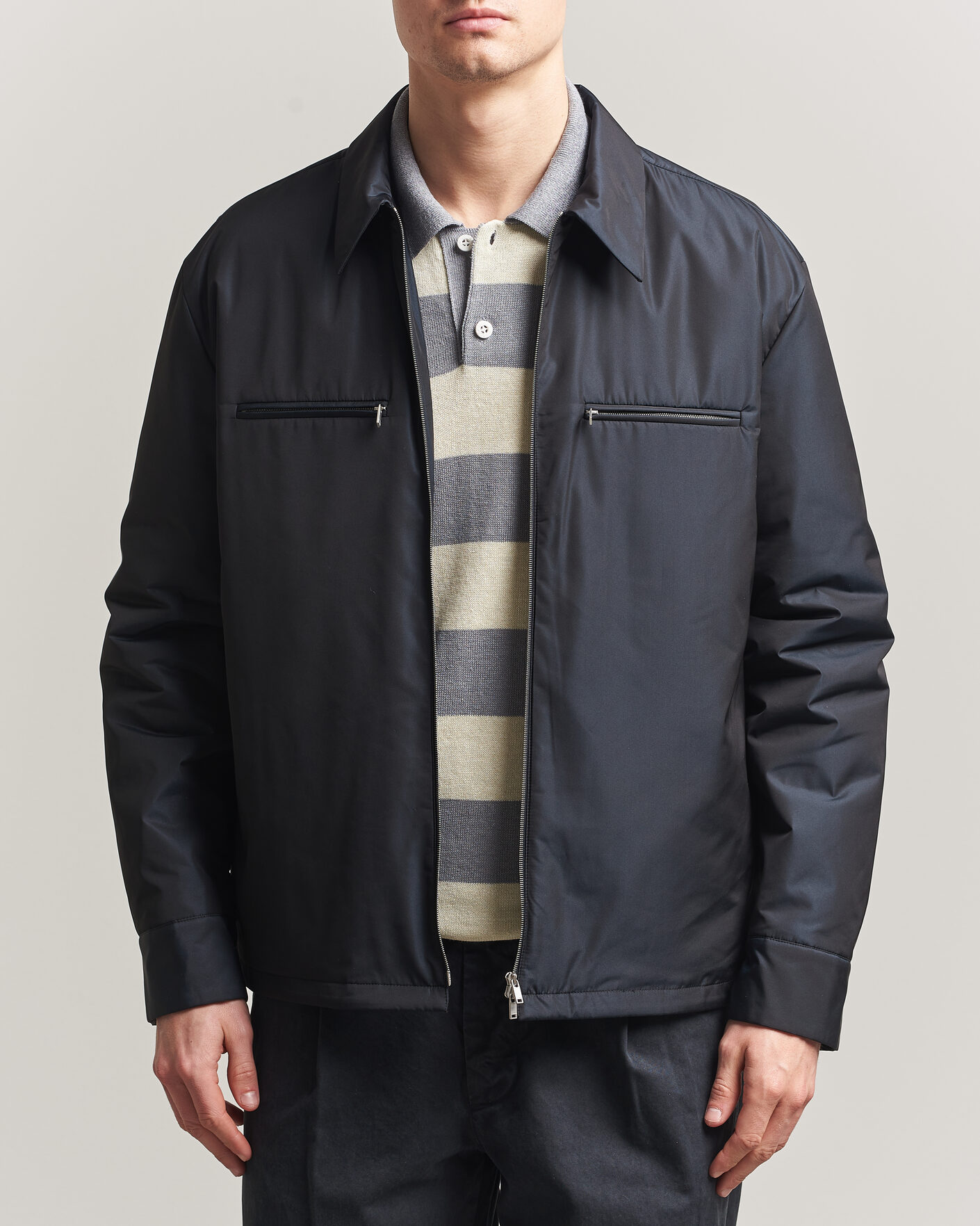 Herre | Jakker | Jil Sander | Nylon Zip Jacket Navy