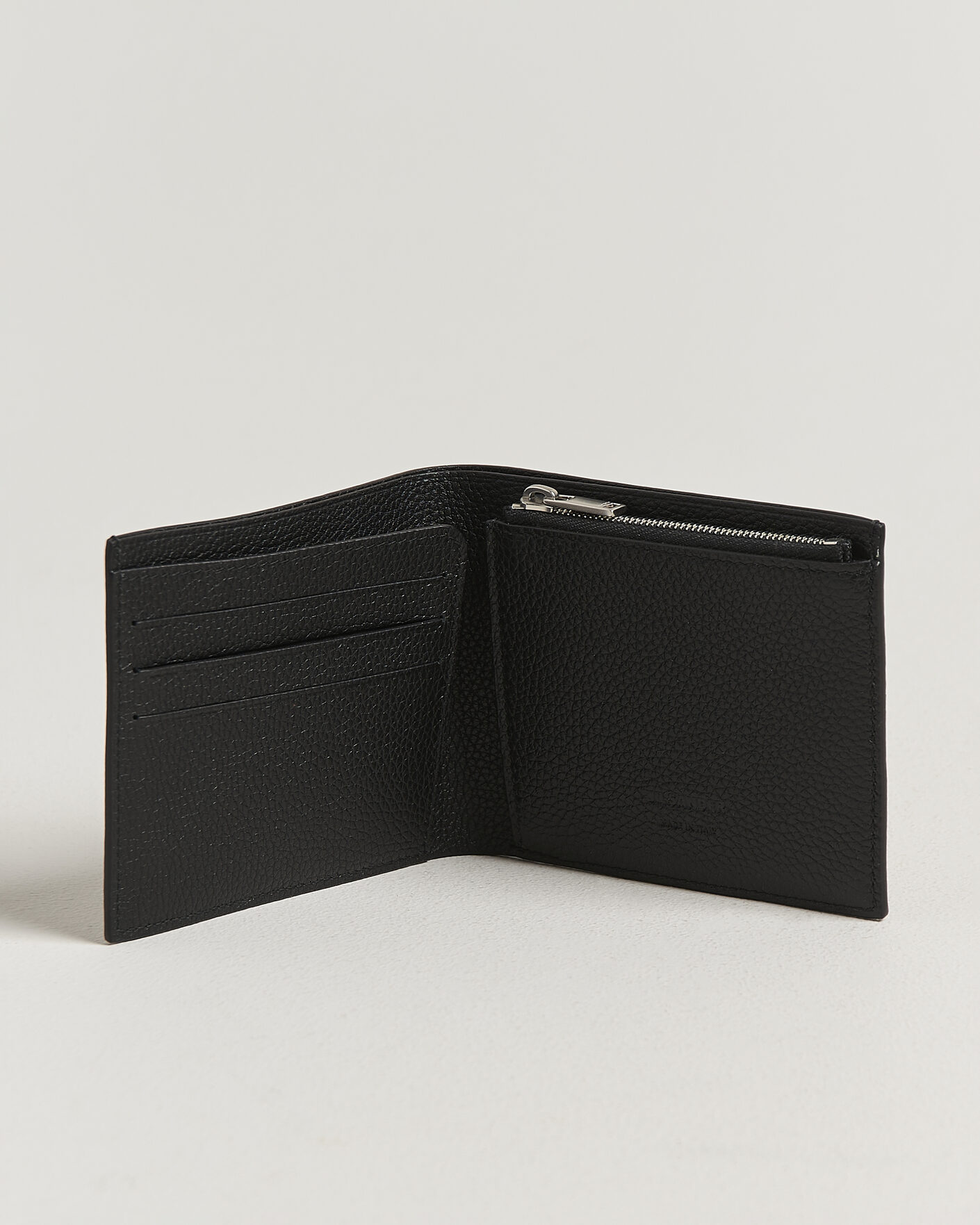 Herre | Punge | Jil Sander | Grain Leather Zip Wallet Black