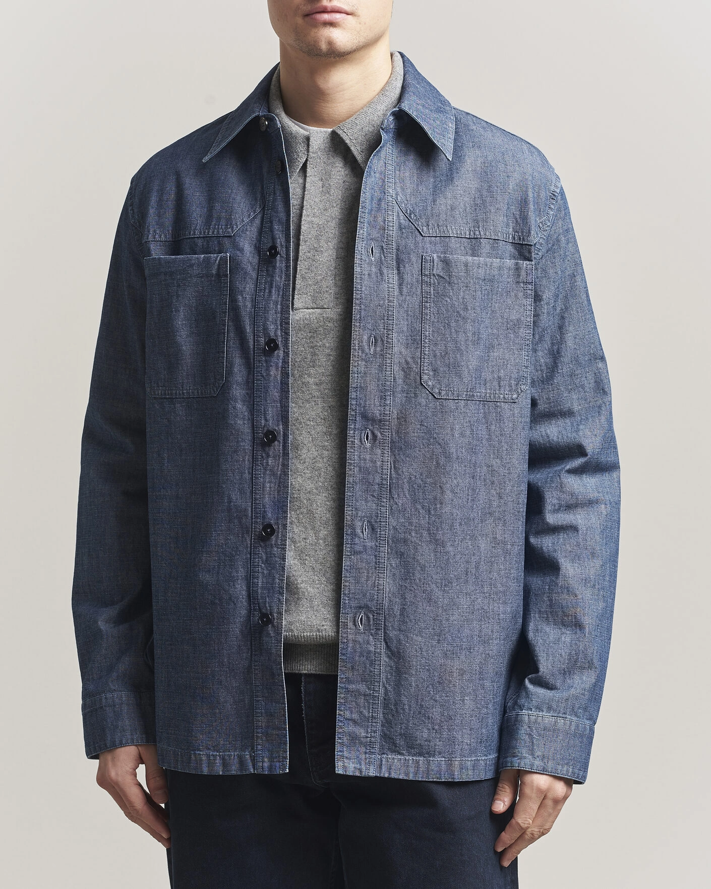 Herre | Skjorter | Jil Sander | Denim Overshirt Indigo Blue