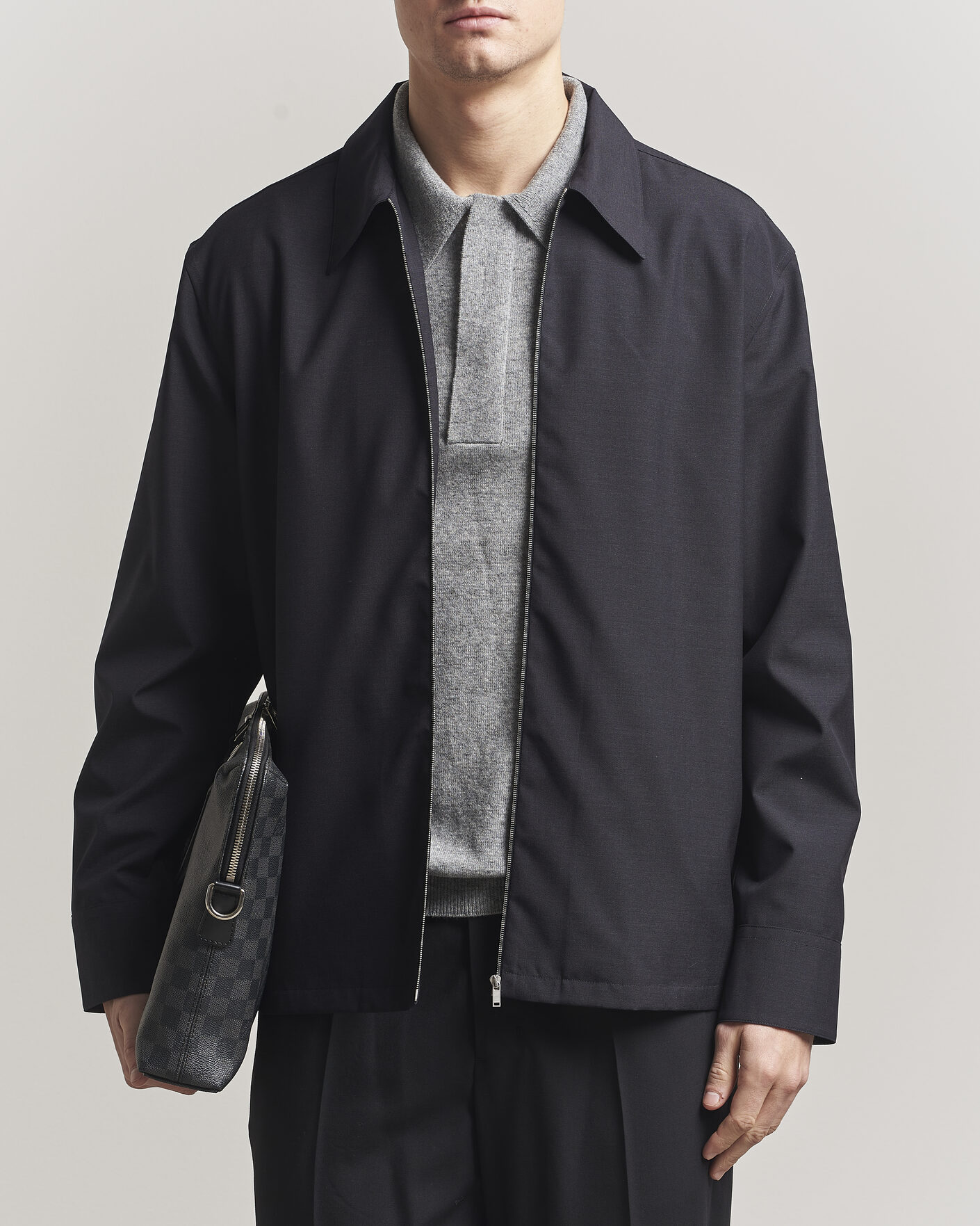 Herre | Skjorter | Jil Sander | Zip Shirt Blouson Navy