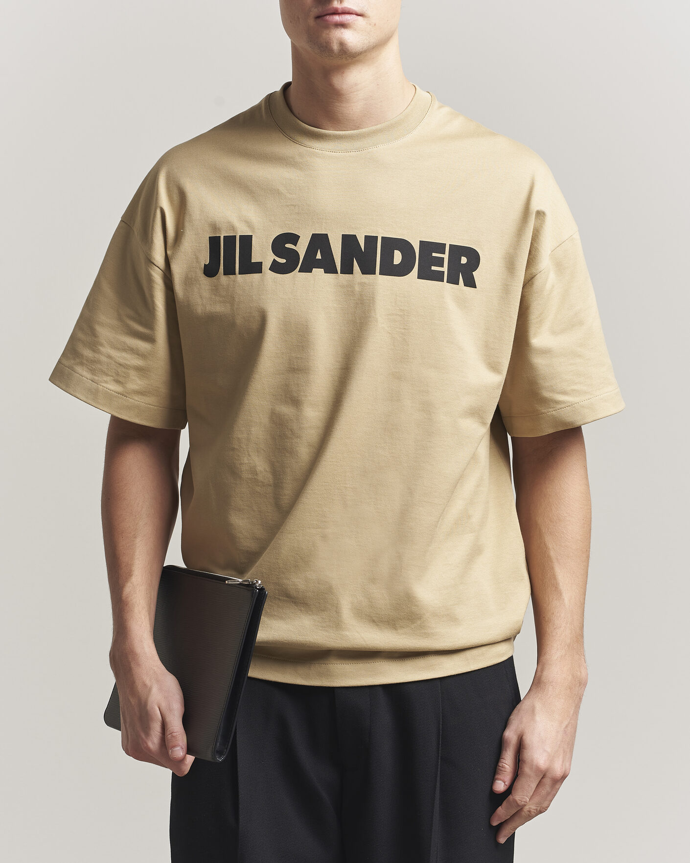Herre | T-Shirts | Jil Sander | Short Sleeve Logo T-Shirt Khaki